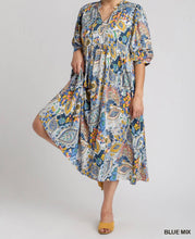 Load image into Gallery viewer, Misses / Plus Paisley Midi Dress