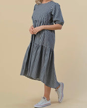Load image into Gallery viewer, PLAID ROUND NECK DRESS PLUS