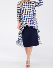 Load image into Gallery viewer, Checkered Floral High Low Tunic