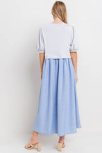 Load image into Gallery viewer, ***Coming Soon in Early July***Contrast Pleated Midi Dress Cornsilk