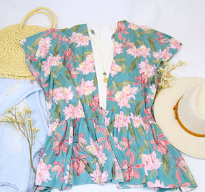 Flora Paradise | Floral Ruffle Kimono