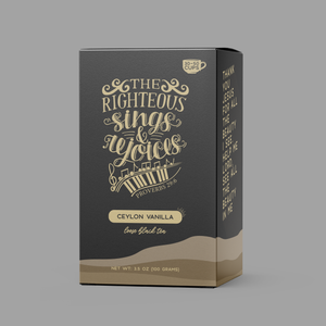 Bible Verse Tea "The Righteous Sings And Rejoices" Black Tea: Sample o