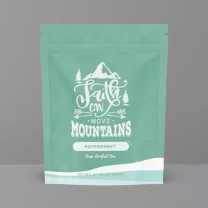 Bible Verse Tea "Faith Can Move Mountains" Peppermint Tea: Sample