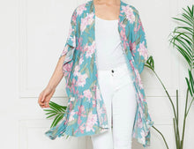 Load image into Gallery viewer, Flora Paradise | Floral Ruffle Kimono