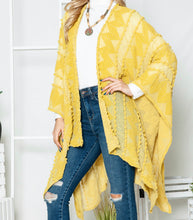 Load image into Gallery viewer, Puffer-Up | Soft Textured Cover-Up Kimono With Pom