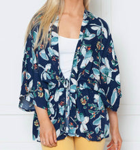 Load image into Gallery viewer, Rebecca Rain | Pull String Wrap Kimono Cover-Up: Navy