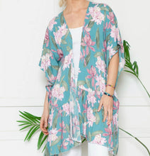 Load image into Gallery viewer, Flora Paradise | Floral Ruffle Kimono