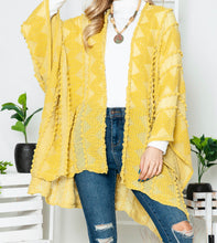 Load image into Gallery viewer, Puffer-Up | Soft Textured Cover-Up Kimono With Pom