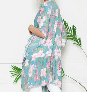 Flora Paradise | Floral Ruffle Kimono