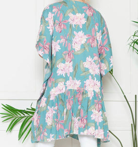 Flora Paradise | Floral Ruffle Kimono