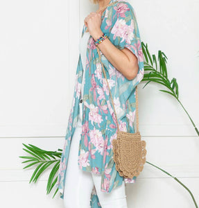 Flora Paradise | Floral Ruffle Kimono