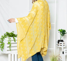 Load image into Gallery viewer, Puffer-Up | Soft Textured Cover-Up Kimono With Pom