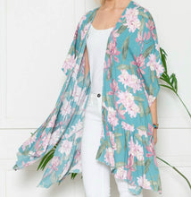 Load image into Gallery viewer, Flora Paradise | Floral Ruffle Kimono