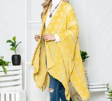 Load image into Gallery viewer, Puffer-Up | Soft Textured Cover-Up Kimono With Pom