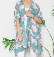 Load image into Gallery viewer, Flora Paradise | Floral Ruffle Kimono