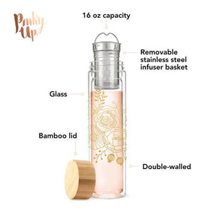 Blair™ Bouquet Glass Travel Infuser Mug by Pinky Up®