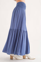 Load image into Gallery viewer, Smoking Waist Tiered Maxi Skirt