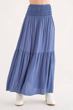 Load image into Gallery viewer, Smoking Waist Tiered Maxi Skirt