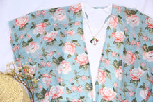 Load image into Gallery viewer, Minty Falls | Floral Ruffle Kimono