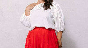 Plus Pin-Tucked Top