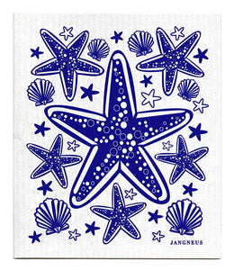 Swedish Dishcloth - Starfish - Blue