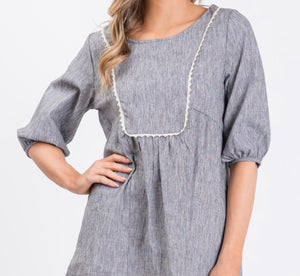 Ric Rack 3/4 Sleeves Top