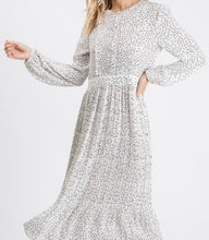 Load image into Gallery viewer, Polka Dot Long Sleeve Midi Dress