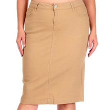 Load image into Gallery viewer, “Lucy” Khaki Plus Skirt
