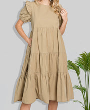 Load image into Gallery viewer, Puff Sleeve Midi Dress