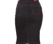 Load image into Gallery viewer, Plus Size &quot;Georgia&quot; Dark Indigo Jean Skirt